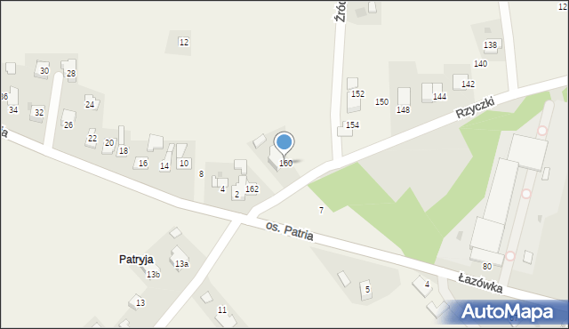 Tomice, Rzyczki, 160, mapa Tomice