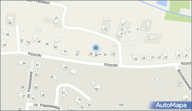 Tomice, Rzyczki, 36, mapa Tomice
