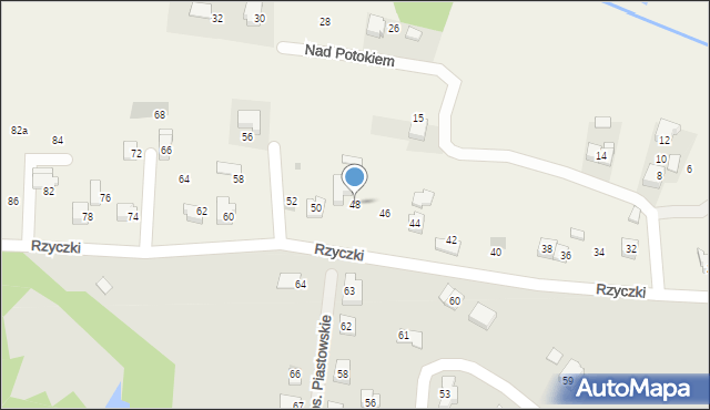 Tomice, Rzyczki, 48, mapa Tomice