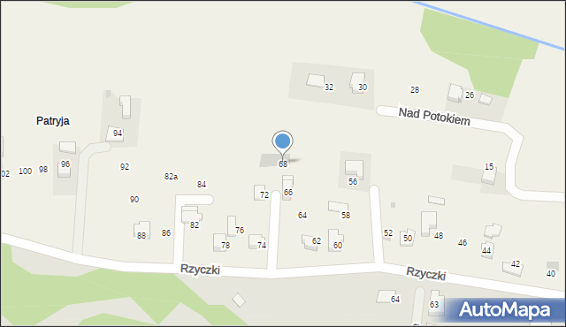 Tomice, Rzyczki, 68, mapa Tomice