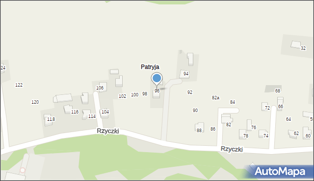 Tomice, Rzyczki, 96, mapa Tomice