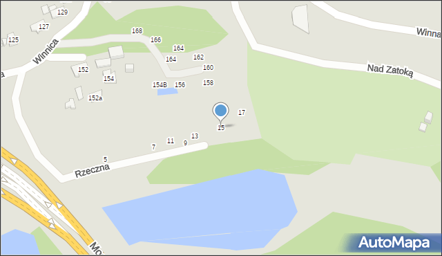 Toruń, Rzeczna, 15, mapa Torunia