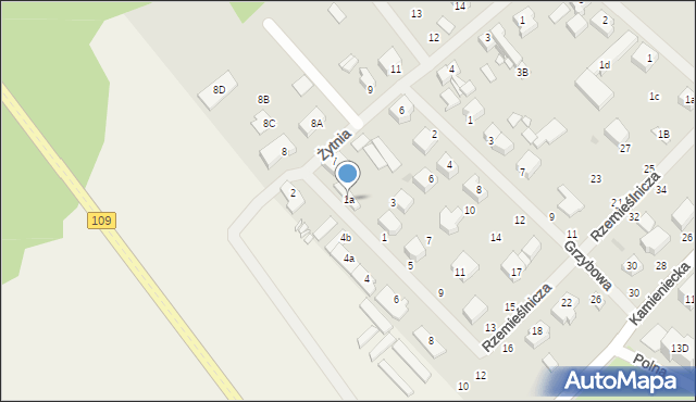 Trzebiatów, Rzemieślnicza, 1a, mapa Trzebiatów