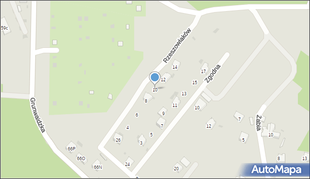 Trzebinia, Rzeszowiaków, 10, mapa Trzebinia