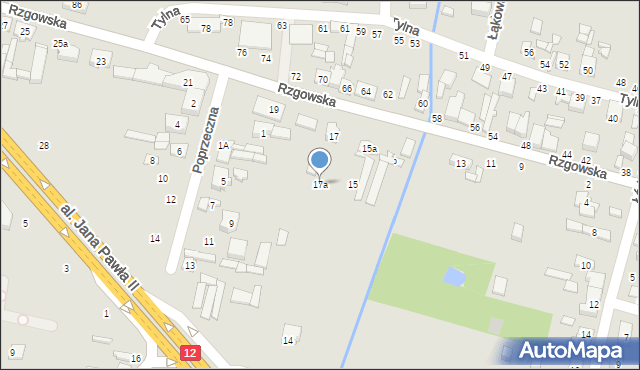 Tuszyn, Rzgowska, 17a, mapa Tuszyn