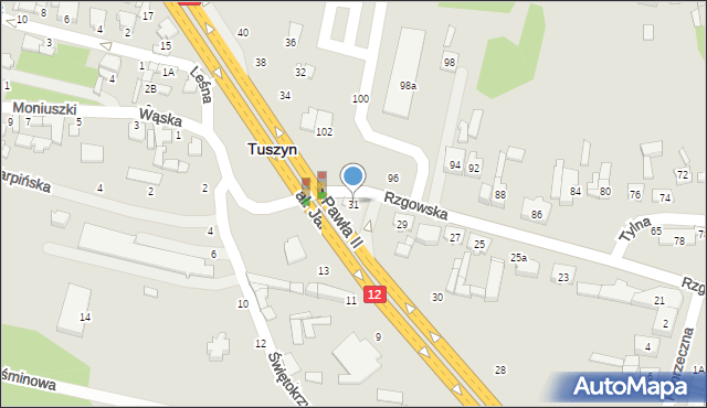 Tuszyn, Rzgowska, 31, mapa Tuszyn