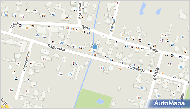 Tuszyn, Rzgowska, 58, mapa Tuszyn