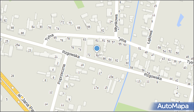 Tuszyn, Rzgowska, 70, mapa Tuszyn