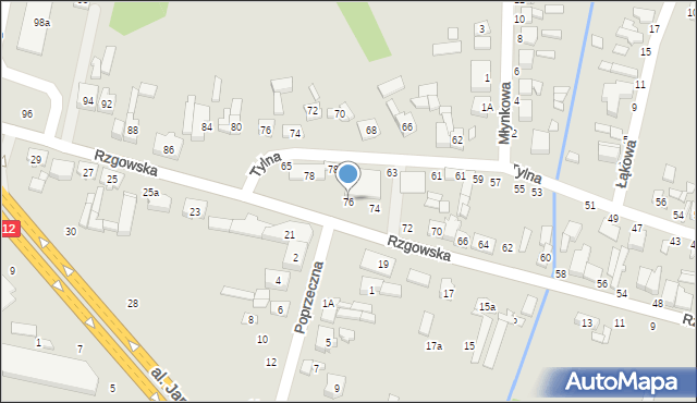 Tuszyn, Rzgowska, 76, mapa Tuszyn