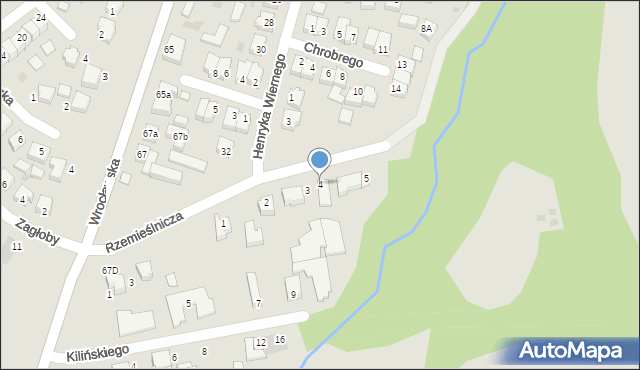 Twardogóra, Rzemieślnicza, 4, mapa Twardogóra