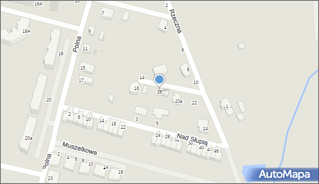 Ustka, Rzeczna, 18, mapa Ustka