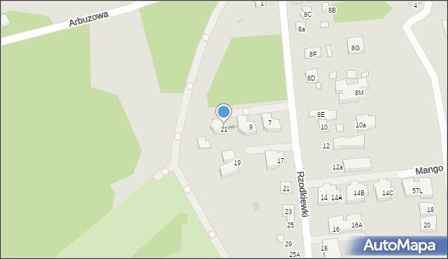 Warszawa, Rzodkiewki, 11, mapa Warszawy