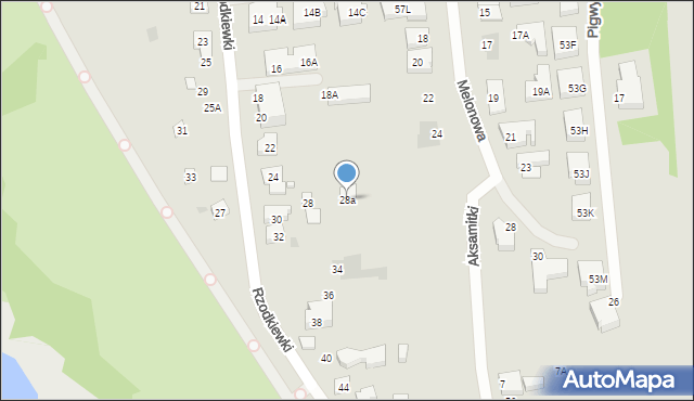 Warszawa, Rzodkiewki, 28a, mapa Warszawy