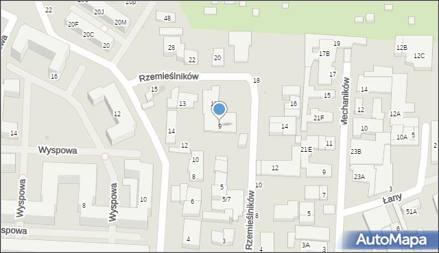 Warszawa, Rzemieślników, 9, mapa Warszawy