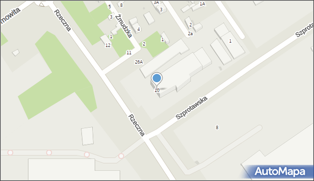 Warszawa, Rzeczna, 10, mapa Warszawy