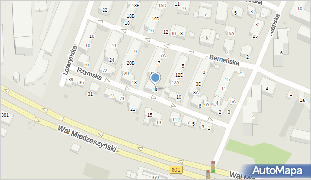 Warszawa, Rzymska, 14, mapa Warszawy