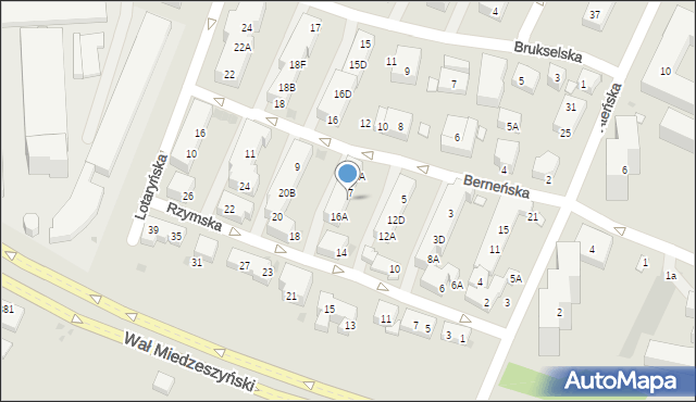 Warszawa, Rzymska, 16C, mapa Warszawy