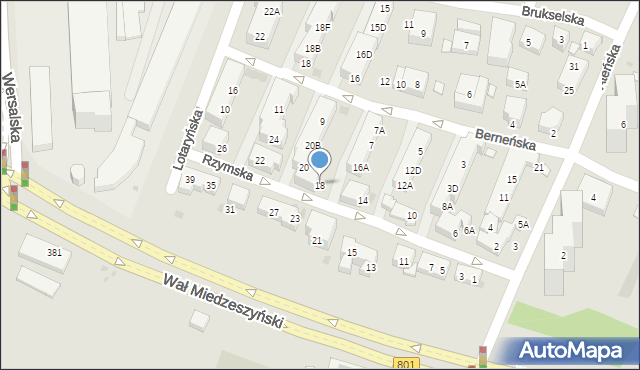 Warszawa, Rzymska, 18, mapa Warszawy