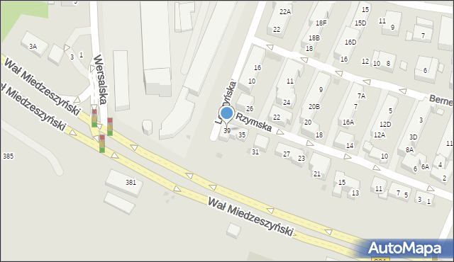 Warszawa, Rzymska, 39, mapa Warszawy