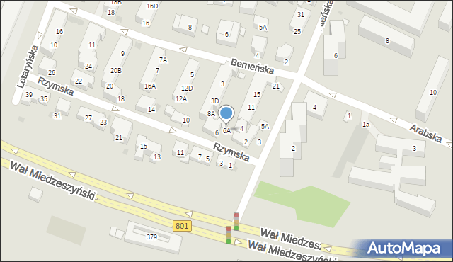 Warszawa, Rzymska, 6A, mapa Warszawy