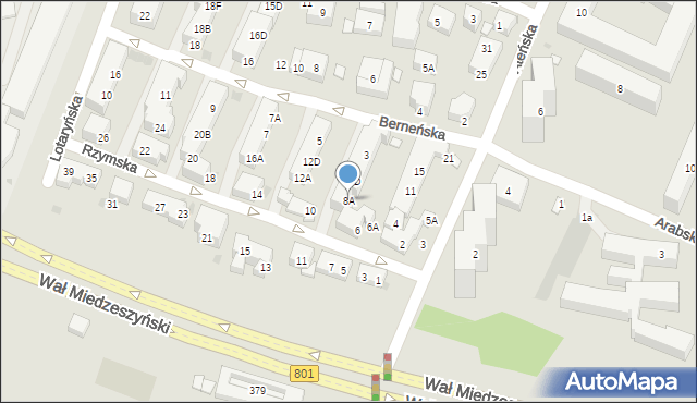 Warszawa, Rzymska, 8A, mapa Warszawy