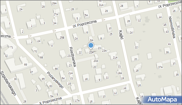 Warszawa, Rzeźbiarska, 22A, mapa Warszawy