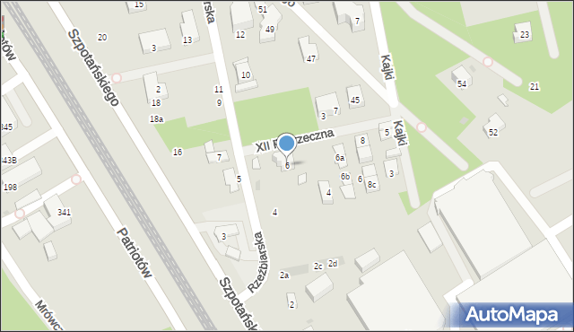 Warszawa, Rzeźbiarska, 6, mapa Warszawy