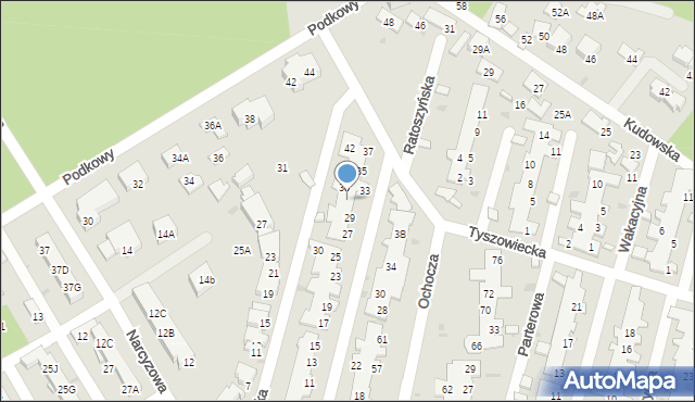 Warszawa, Rzeczycka, 36, mapa Warszawy