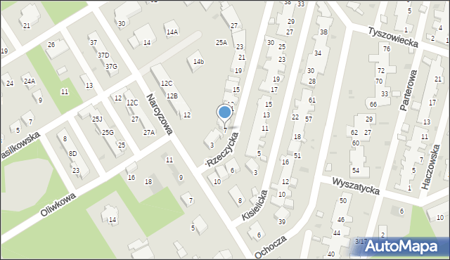 Warszawa, Rzeczycka, 7, mapa Warszawy