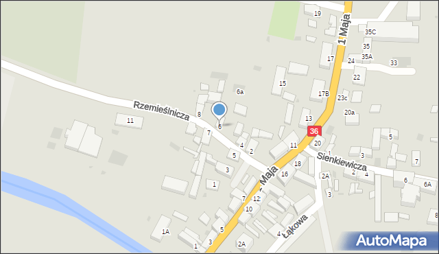 Wąsosz, Rzemieślnicza, 6, mapa Wąsosz