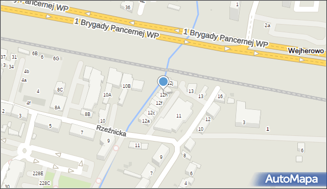 Wejherowo, Rzeźnicka, 12h, mapa Wejherowo