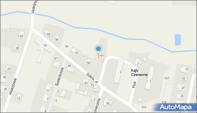 Wieniec, Rzeczna, 1, mapa Wieniec