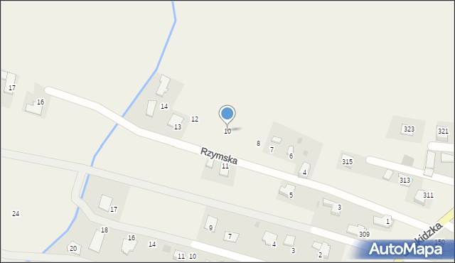 Wieprz, Rzymska, 10, mapa Wieprz