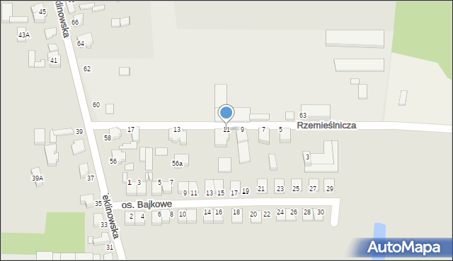 Wieruszów, Rzemieślnicza, 11, mapa Wieruszów