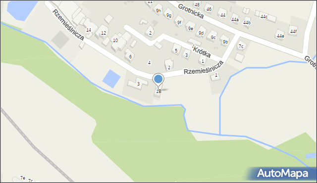 Włoszakowice, Rzemieślnicza, 1B, mapa Włoszakowice