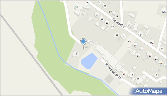 Włoszakowice, Rzemieślnicza, 9, mapa Włoszakowice