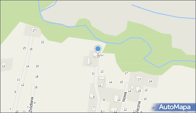 Wola Filipowska, Rzeczna, 13, mapa Wola Filipowska
