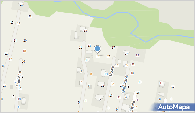 Wola Filipowska, Rzeczna, 14, mapa Wola Filipowska