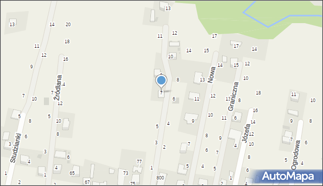 Wola Filipowska, Rzeczna, 7, mapa Wola Filipowska
