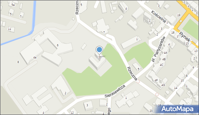 Wołczyn, Rzeczna, 10, mapa Wołczyn