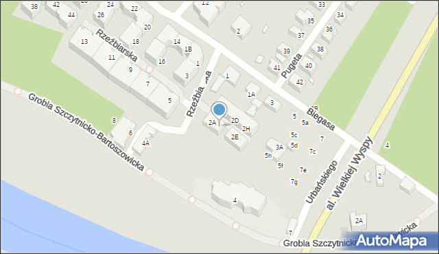 Wrocław, Rzeźbiarska, 2C, mapa Wrocławia