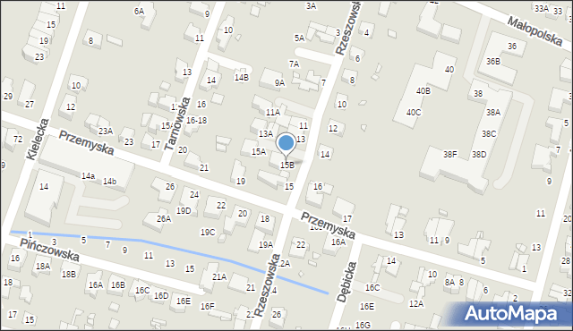 Wrocław, Rzeszowska, 15B, mapa Wrocławia