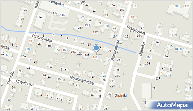 Wrocław, Rzeszowska, 23A, mapa Wrocławia