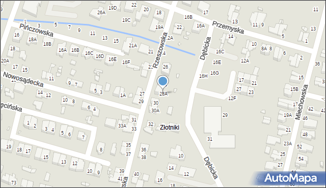 Wrocław, Rzeszowska, 28A, mapa Wrocławia