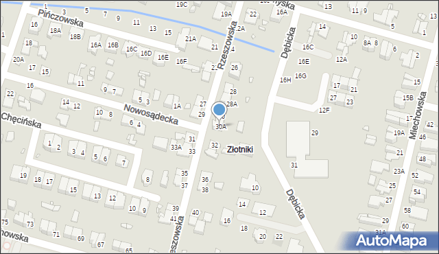 Wrocław, Rzeszowska, 30A, mapa Wrocławia