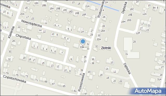 Wrocław, Rzeszowska, 33c, mapa Wrocławia