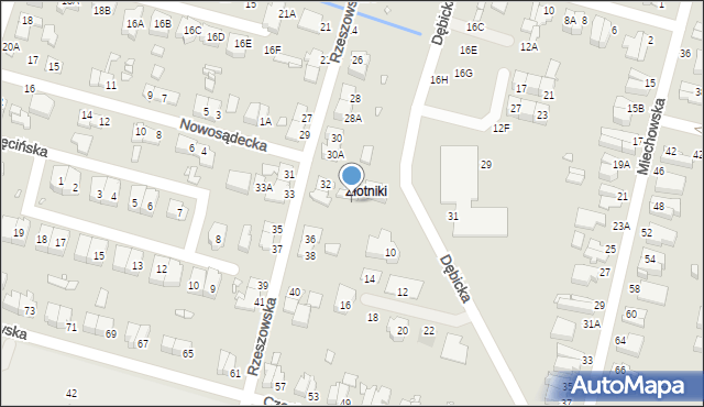 Wrocław, Rzeszowska, 34A, mapa Wrocławia