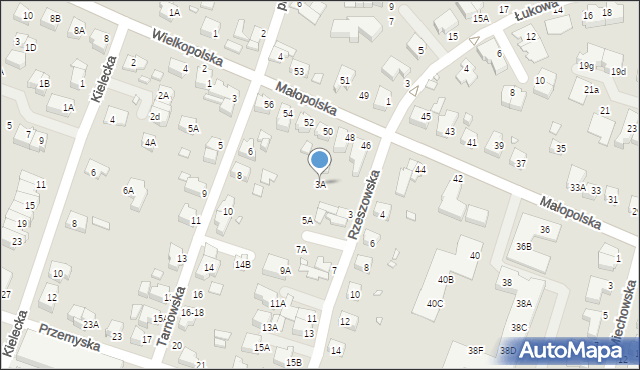 Wrocław, Rzeszowska, 3A, mapa Wrocławia