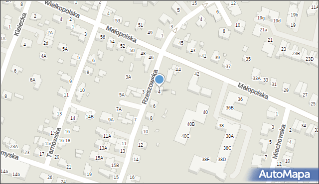 Wrocław, Rzeszowska, 4, mapa Wrocławia