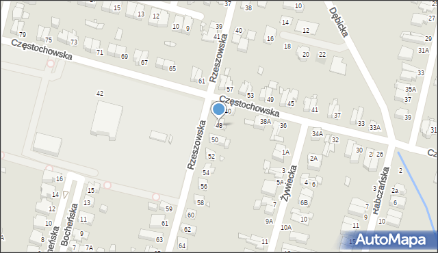 Wrocław, Rzeszowska, 48, mapa Wrocławia
